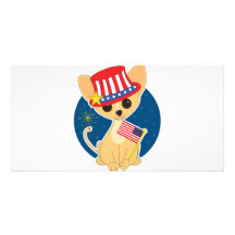 Chihuahua America Customised Photo Card