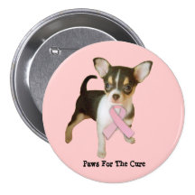 Chihuahua Breast Cancer Button