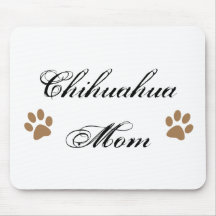 Chihuahua Mum Script w/ Pawprints Mousemats