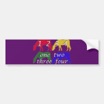 Child Birthday  Card with Four Horses Bumper Sticker