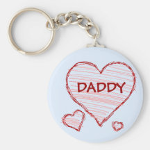 Child-like declaration of love in crayon & marker keychains