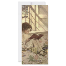 Child Reading a Book by Jessie Willcox Smith Full Color Rack Card