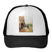 Childe Hassam - Parisian street scene Hat