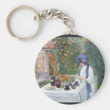 Childe Hassam - The Terre-Cuits Tea Set Key Chain