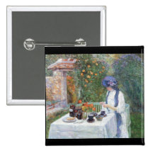 Childe Hassam - The Terre-Cuits Tea Set Pins