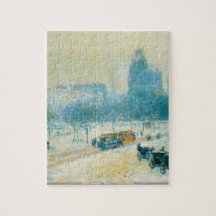 Childe Hassam - Winter in Union Square Puzzles