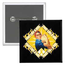 Childhood Cancer Fight Rosie The Riveter Pins