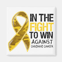 Childhood Cancer - Fight To Win Refrigerator Magnets