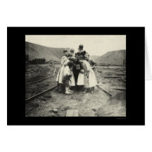 Children Inspecting a Kodak Camera 1902 Greeting Card