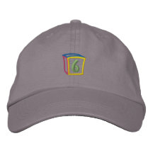 Childrens Block Puff 6 Embroidered Baseball Cap