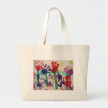 Children's handprint Garden Tote Bags