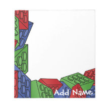 Childrens Toy Art - Building Blocks Memo Pad