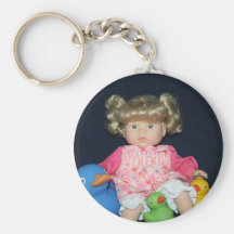 Childs Doll with Ducks Key Chain