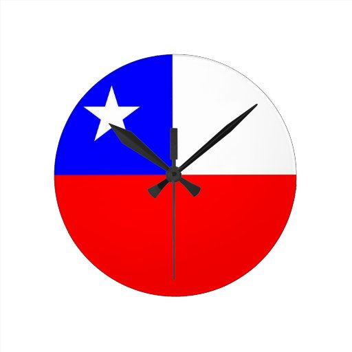 chile country flag clock