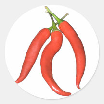 Chilies hot runde sticker