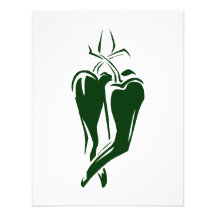 chilli pepper two dancing abstract personalized announcements