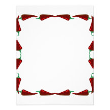 Chilli peppers end to end frame graphic personalised announcement