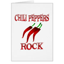 Chilli Peppers Rock Greeting Card