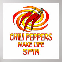 Chilli Peppers Spin Poster