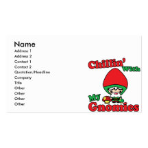 Chillin With My Gnomies Kawaii Gnome Toadstool Business Cards