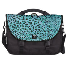 Chilly Willy. Shock Blue Leopard Print. Bag For Laptop