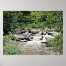 Chimney Rock, NC River Poster