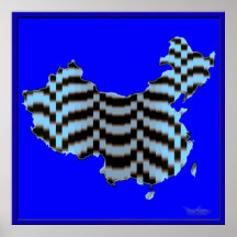 China Earthquake Optical Illusion Print