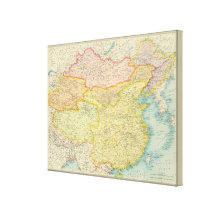 China political map gallery wrapped canvas