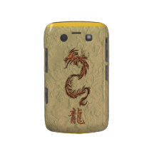 Chinese Copper Dragon on Lace Blackberry Case