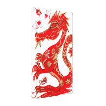 Chinese Dragon Astrology Wrapped Canvas, Canvas Print