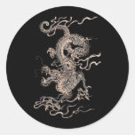 Chinese Dragon Round Sticker