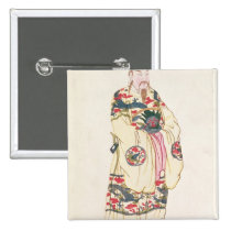 Chinese Emperor in Ceremonial Costume buttons