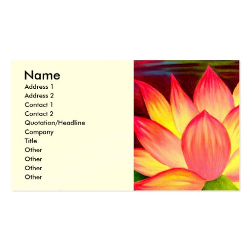 Chinese Lotus Water Lily Flower Art - Multi Business Cards