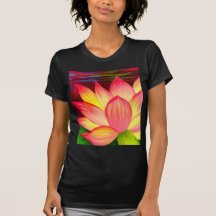 Chinese Lotus Water Lily Flower Art - Multi Tee Shirt