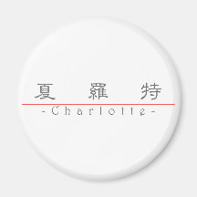 Chinese name for Charlotte 20060_2.pdf Fridge Magnets