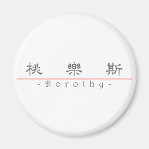 Chinese name for Dorothy 20093_2.pdf Fridge Magnet