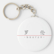 Chinese name for Lauren 20200_1.pdf Key Chain