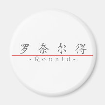 Chinese name for Ronald 20801_1.pdf Fridge Magnets