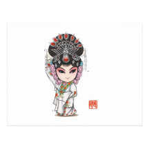 Chinese Opera Character Postcard - Diao Chan