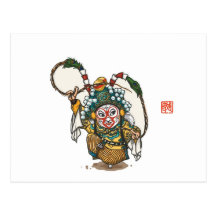 Chinese Opera Character Postcard - Sun Wukong