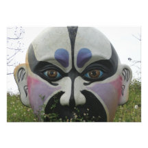 Chinese opera mask, Chiayi, Taiwan Custom Invitations