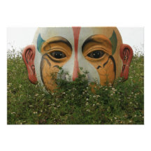 Chinese opera mask, Chiayi, Taiwan Personalized Invites
