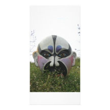 Chinese opera mask, Chiayi, Taiwan Personalized Photo Card
