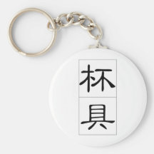 Chinese proverb, idiom: bei1 ju4 tragedy, shown in keychain
