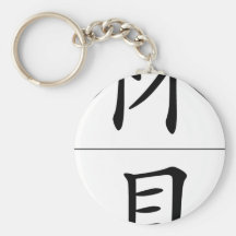 Chinese proverb, idiom: bei1 ju4 tragedy, shown in keychain