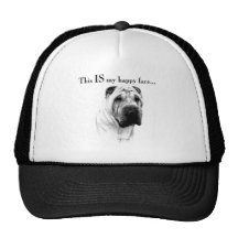 Chinese Shar Pei Happy Face Mesh Hat