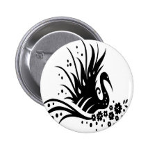 Chinese swirl floral design button