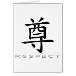 Chinese Symbol for Respect Greeting Cards