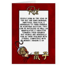 Chinese Zodiac - Rat Greeting Card