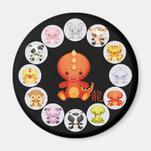 Chinese Zodiac Year of the Dragon 2012 Magnet